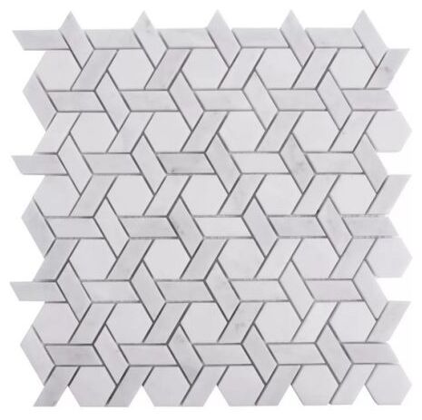 dunin carrara white armor mozaika kamienna 29x30 - zdjęcie główne