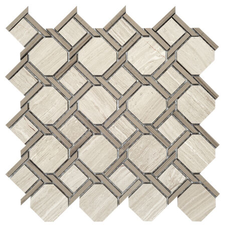 dunin woodstone grey nodum mozaika kamienna 28x28 - zdjęcie główne