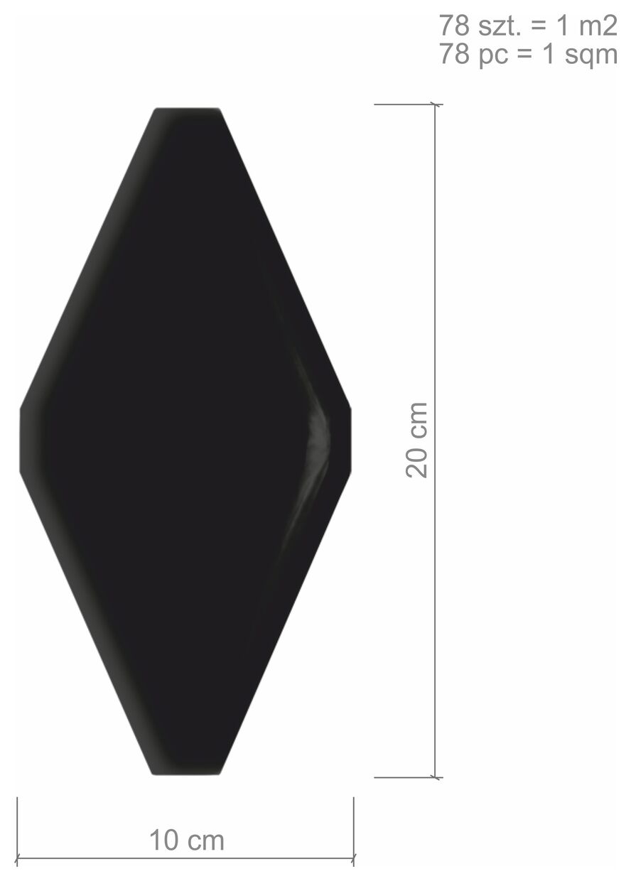 dunin carat black płytka ścienna 10x20 - zdjęcie nr: 2