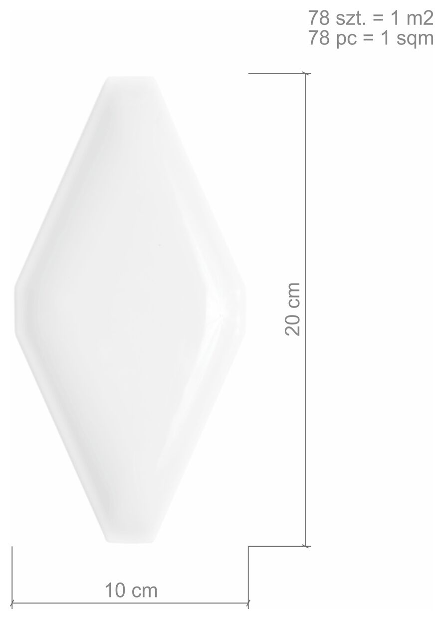 dunin carat white płytka ścienna 10x20 