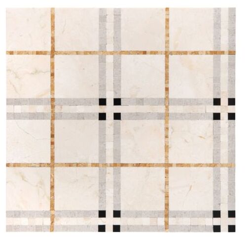 dunin beige tartan mozaika kamienna 31x31 - zdjęcie główne