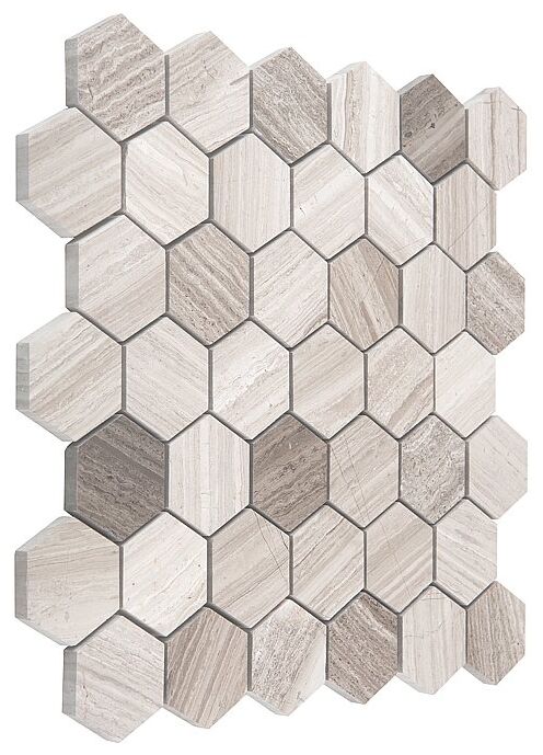dunin woodstone grey hexagon 48 mozaika kamienna 29.8x30.2 - zdjęcie nr: 2