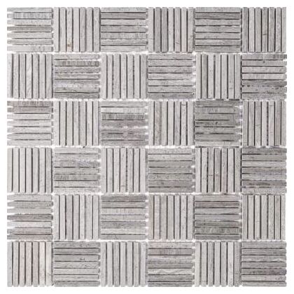 dunin woodstone grey tatami 48 mozaika kamienna 30.5x30.5 - zdjęcie główne