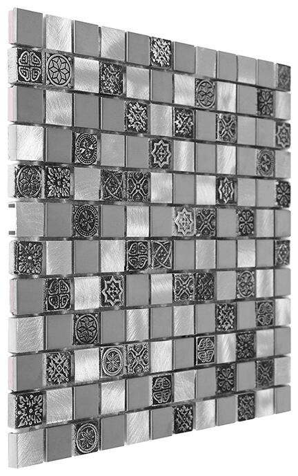dunin allumi grey mix 23 mozaika metalowa 30x30 - zdjęcie nr: 2