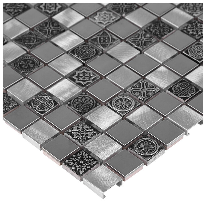 dunin allumi grey mix 23 mozaika metalowa 30x30 - zdjęcie nr: 3