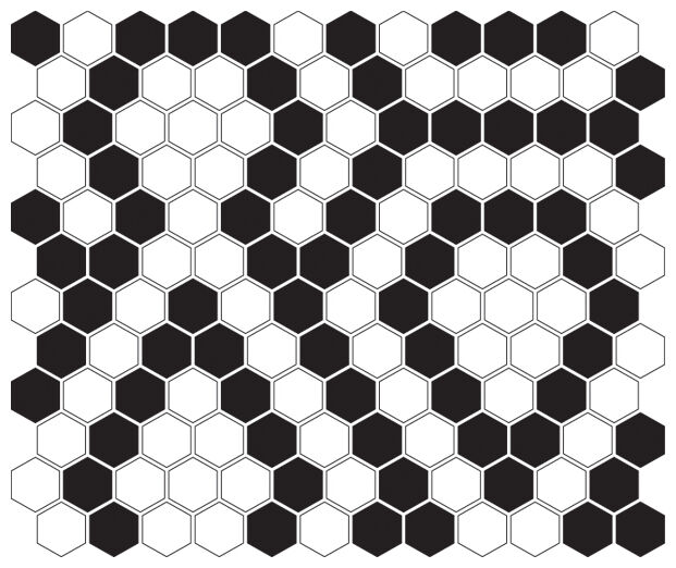 dunin mini hexagon b&w lace mozaika 26x30 - zdjęcie główne