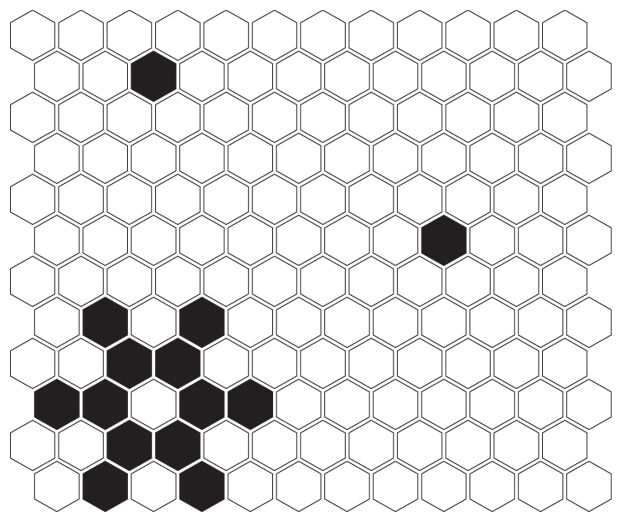 dunin mini hexagon b&w snow mozaika 26x30 - zdjęcie główne