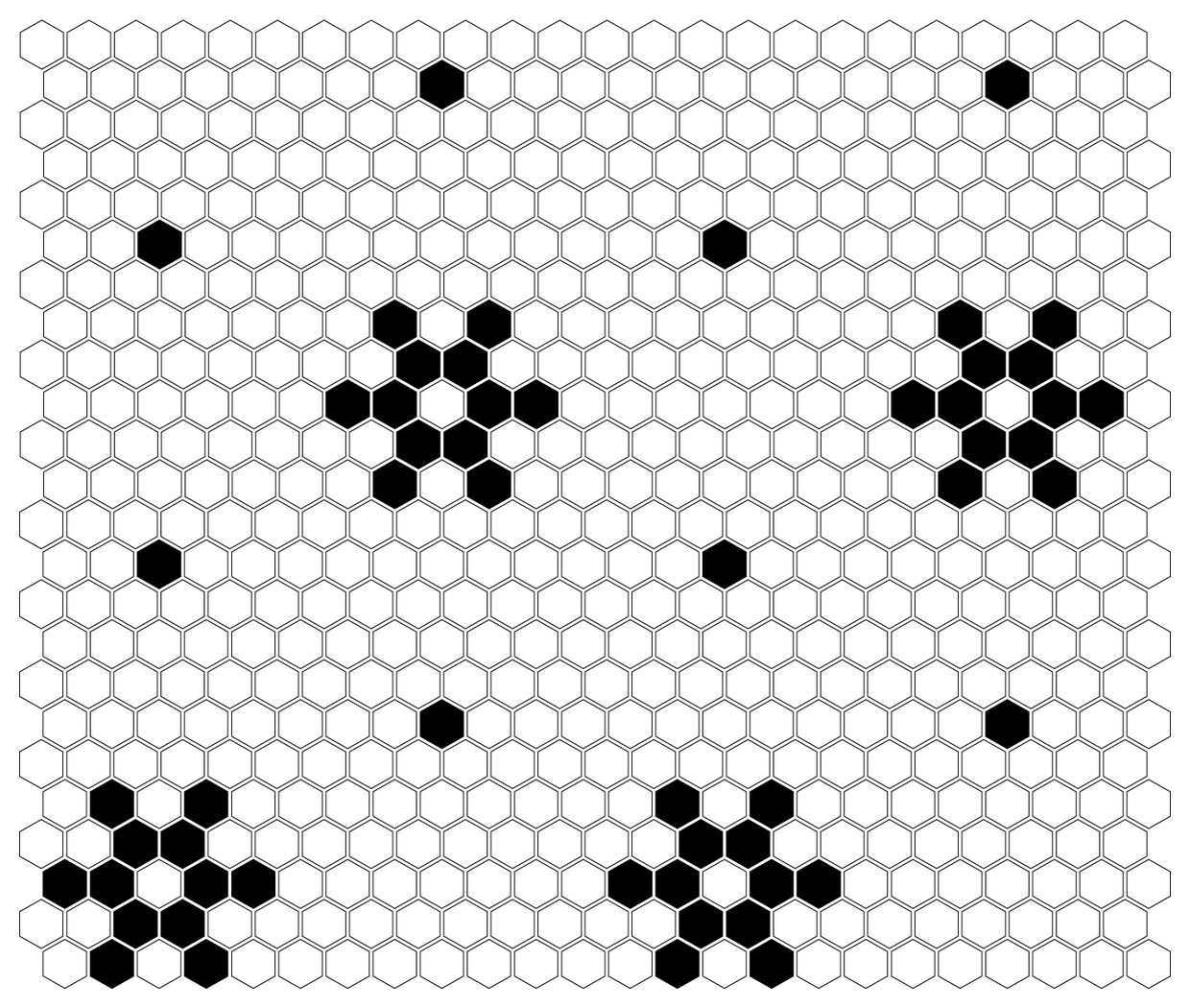 dunin mini hexagon b&w snow mozaika 26x30 - zdjęcie nr: 2