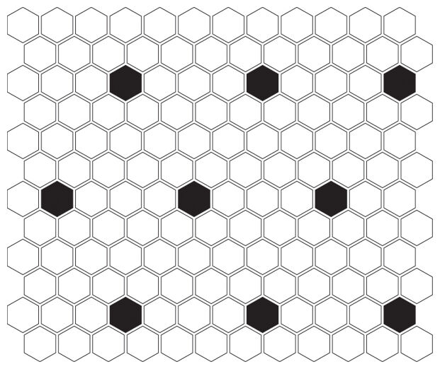 dunin mini hexagon b&w spot mozaika premium mat 26x30 - zdjęcie główne