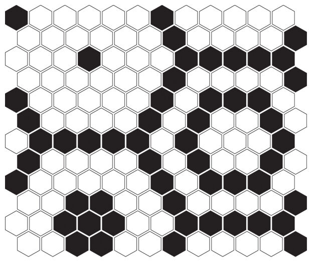 dunin mini hexagon b&w bee mozaika 26x30 - zdjęcie główne