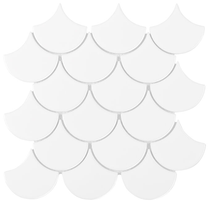 dunin mini fish scale white 88 mozaika 29.6x30 - zdjęcie główne