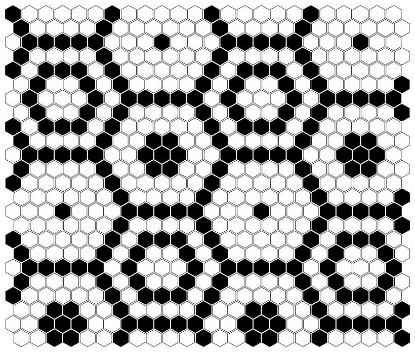 dunin mini hexagon b&w bee mozaika premium mat 26x30 - zdjęcie nr: 2