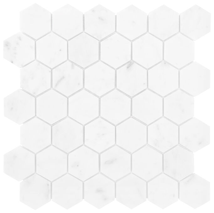 dunin carrara white hexagon 48 mozaika kamienna 29.8x30.2 - zdjęcie główne