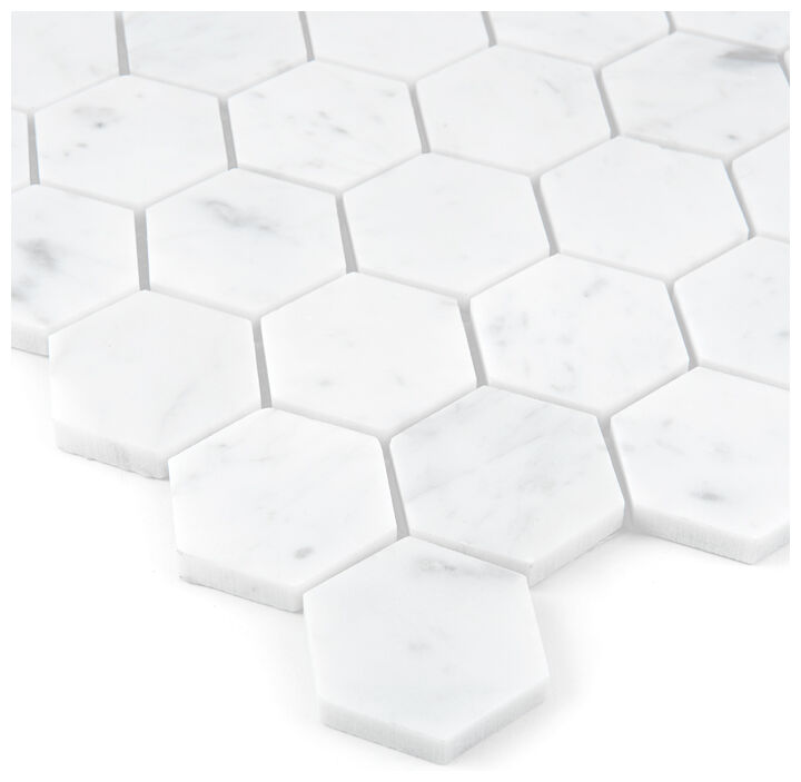 dunin carrara white hexagon 48 mozaika kamienna 29.8x30.2 - zdjęcie nr: 4