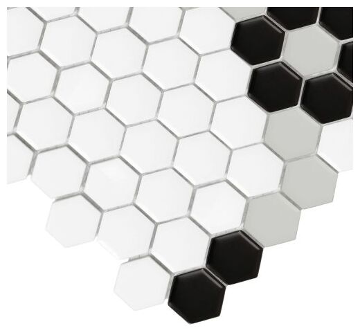 dunin mini hexagon garland black matt mozaika 40.1x34.1 - zdjęcie nr: 2