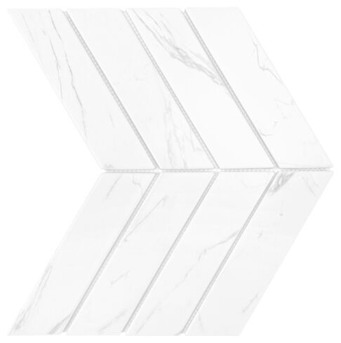 dunin royal chevron carrara matt mozaika 31.8x22.4 - zdjęcie główne