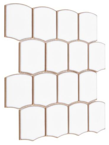 Mozaika gresowa Arcado Camden z marmuropodobnym wzorem w bieli z delikatnymi cieniami - zdjęcie nr: 3