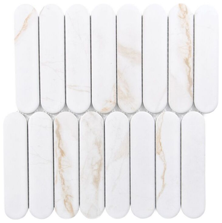 Dunin Pills Calacatta Gold matt mozaika 29.2x29.4 - mozaika gresowa matowa marmuropodobna