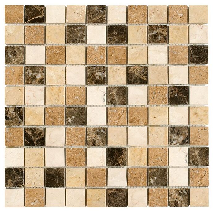 dunin travertine mix 32 mozaika kamienna 30.5x30.5 - zdjęcie główne
