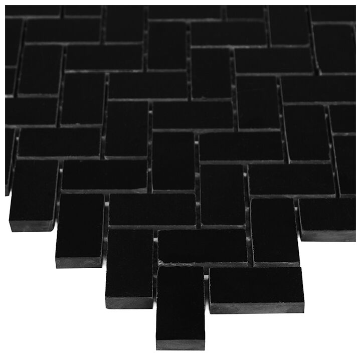 dunin black&white pure black herringbone 48 mozaika kamienna 28.5x30.5 - zdjęcie nr: 3