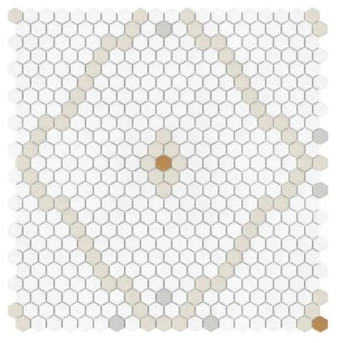 dunin mini hexagon rombdance cotton matt mozaika 50.2 x 52.3 - zdjęcie główne