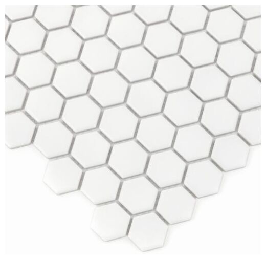 dunin mini hexagon white matt mozaika 26x30 - zdjęcie główne