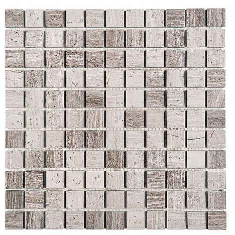 dunin woodstone grey 25 mozaika kamienna 30.5x30.5 - zdjęcie główne