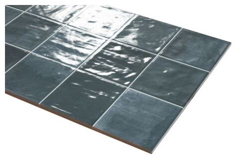 Prostokątna płytka ścienna Cool Blue z błyszczącą powierzchnią i niebieskim patchworkiem - zdjęcie nr: 2