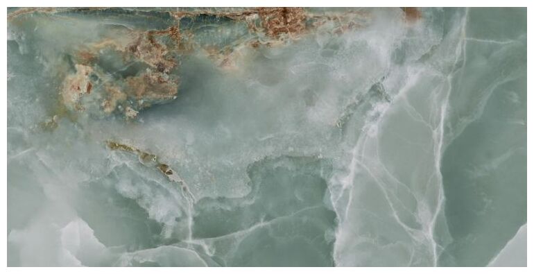 Gres szkliwiony Iceland Mint 60x120 imitujący kamień z zielonymi żyłkami i połyskiem - zdjęcie nr: 2