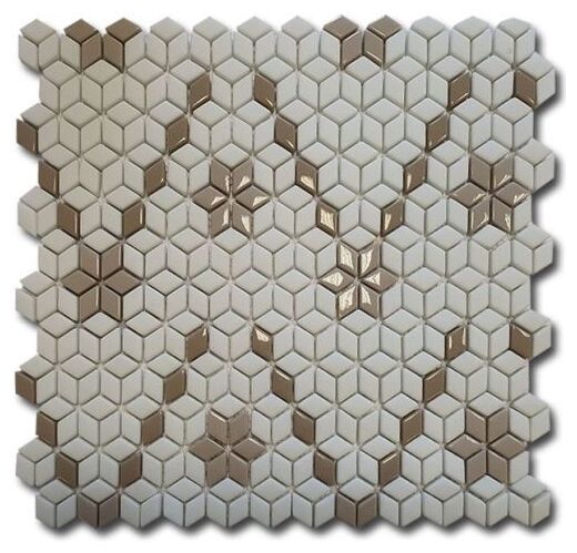 el casa enamel rhombus beige mix soft brillo mozaika 29.4x25.2 - zdjęcie główne