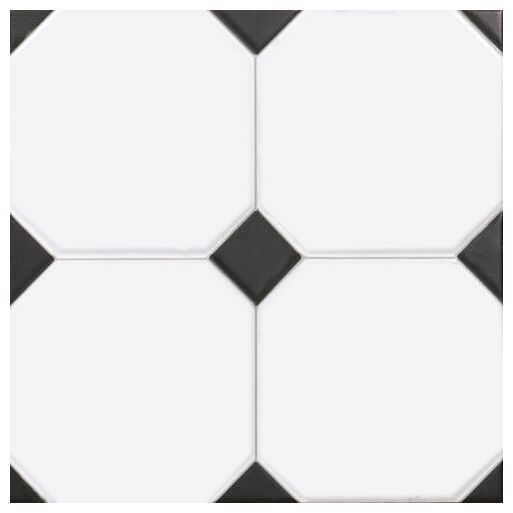 EL Molino (wyprzedaż) Betera Black White gres rektyfikowany 33.3x33.3 - duży gres matowy na zewnątrz
