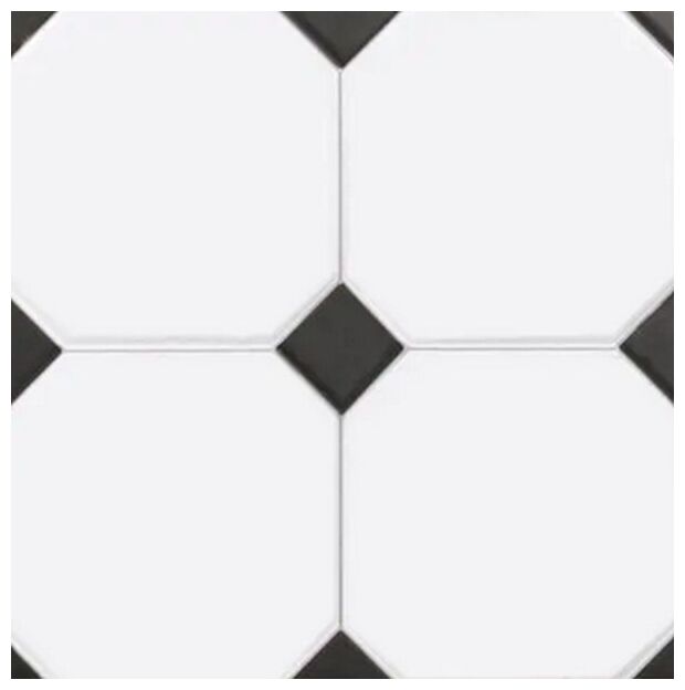 EL Molino (wyprzedaż) Betera Black White gres rektyfikowany 33.3x33.3 - duży gres matowy na zewnątrz - zdjęcie nr: 2
