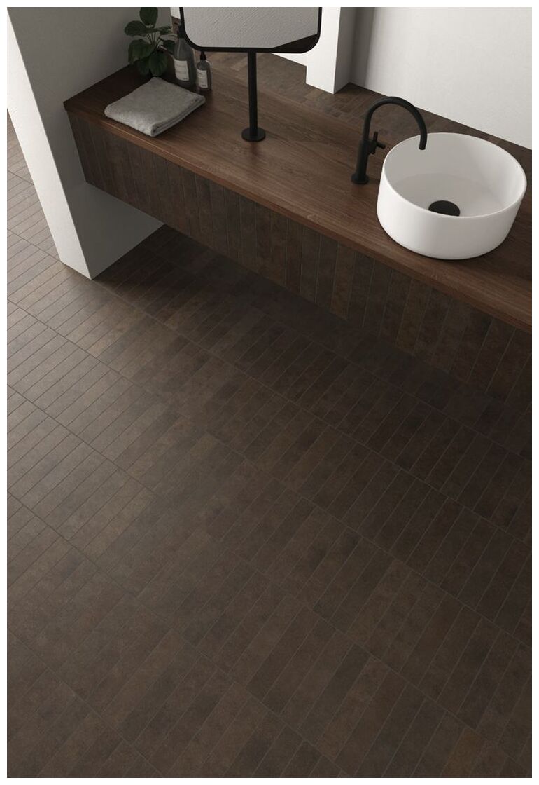 Brązowy gres Stage Brown 6x30 o matowej powierzchni i kamieniopodobnej strukturze - zdjďż˝cie nr: 3