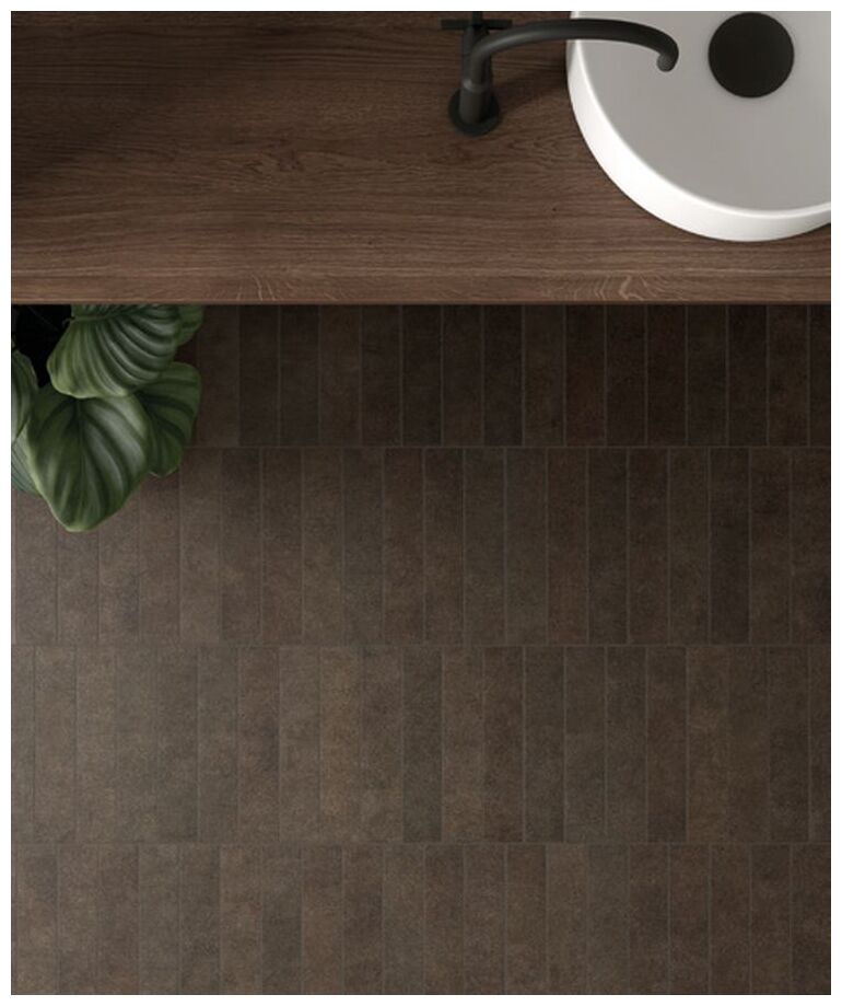 Brązowy gres Stage Brown 6x30 o matowej powierzchni i kamieniopodobnej strukturze - zdjďż˝cie nr: 4