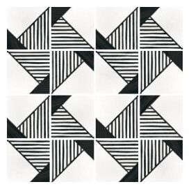 equipe caprice deco origami b&w gres 20x20 (22127) 