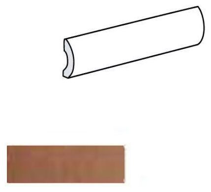 equipe argile cotto pencil bullnose 3x20 (27591) 