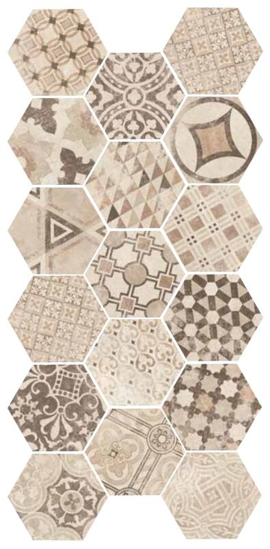 equipe hexatile cement garden sand gres 17.5x20 (22098) - zdjęcie główne