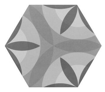 Equipe Hexatile Nature B&w dekor 17.5x20 (21355) - mała płytka dekoracyjna matowa heksagonalna