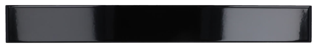 Czarna, błyszcząca płytka ścienna Negro Brillo o prostokątnym kształcie 5x40 cm