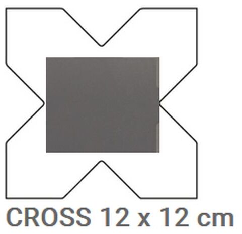 Czarny gres Porto Cross Black o matowej powierzchni i kształcie litery X, w rozmiarze 17,5x20 cm - zdjęcie nr: 2