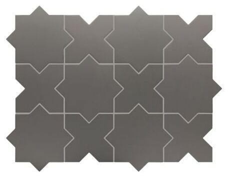 Czarny gres Porto Cross Black o matowej powierzchni i kształcie litery X, w rozmiarze 17,5x20 cm - zdjęcie nr: 3