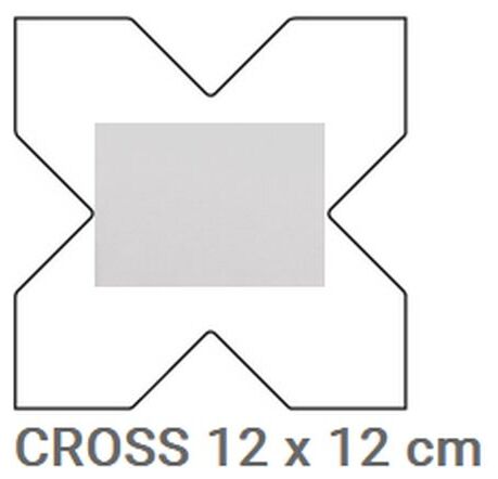 Szara płytka Porto Cross Oxford Gray w kształcie krzyża z matową powierzchnią - zdjęcie nr: 2