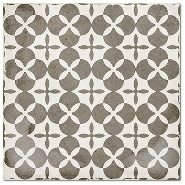 Gres ART Nouveau Alameda Color 20x20 z matowym wzorem patchworkowym w szarosciach i bieli