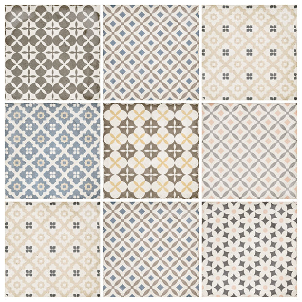 Gres ART Nouveau Alameda Color 20x20 z matowym wzorem patchworkowym w szarosciach i bieli - zdjęcie nr: 3