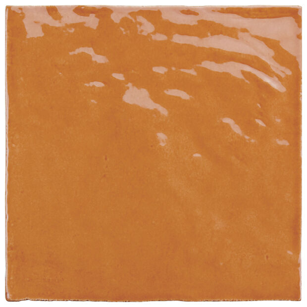 Mała błyszcząca płytka LA Riviera Ginger w odcieniu pomarańczowo-rdzawym z delikatną strukturą