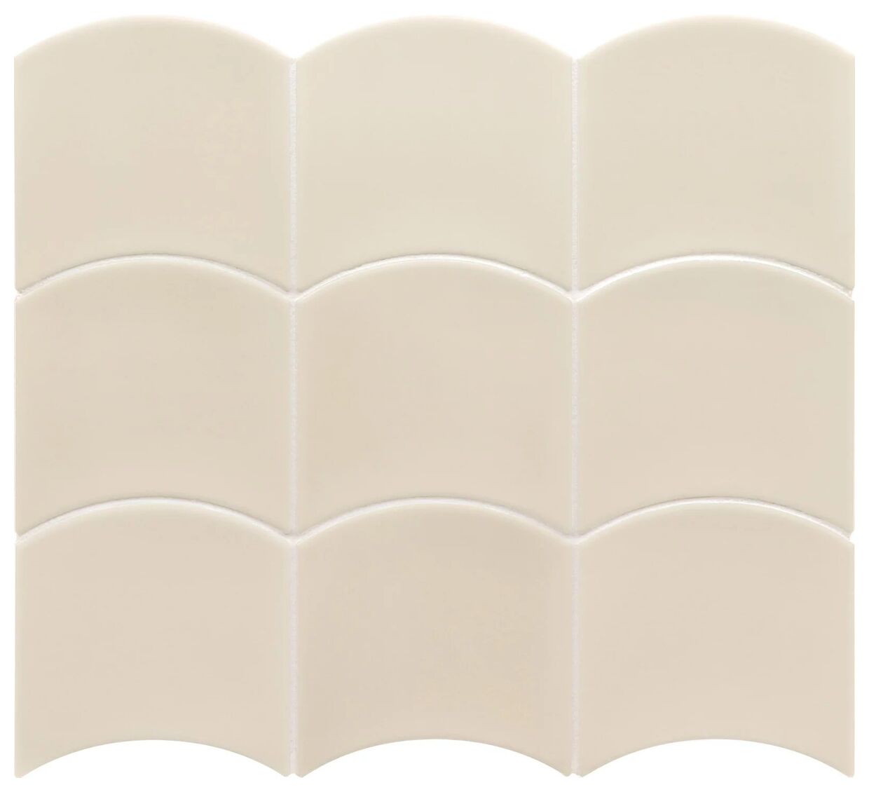 Malutka płytka Wave OLD Cream 12x12 cm o kremowym kolorze i błyszczącej powierzchni