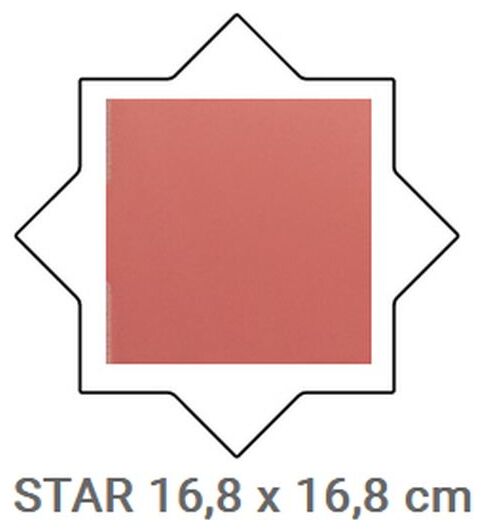 Maly gres Porto Star Warm Siena w ksztalcie gwiazdy w cieplym terakotowym kolorze matowym - zdjęcie nr: 2