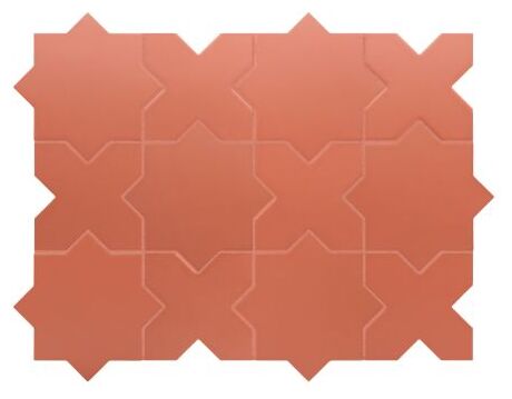 Maly gres Porto Star Warm Siena w ksztalcie gwiazdy w cieplym terakotowym kolorze matowym - zdjęcie nr: 3