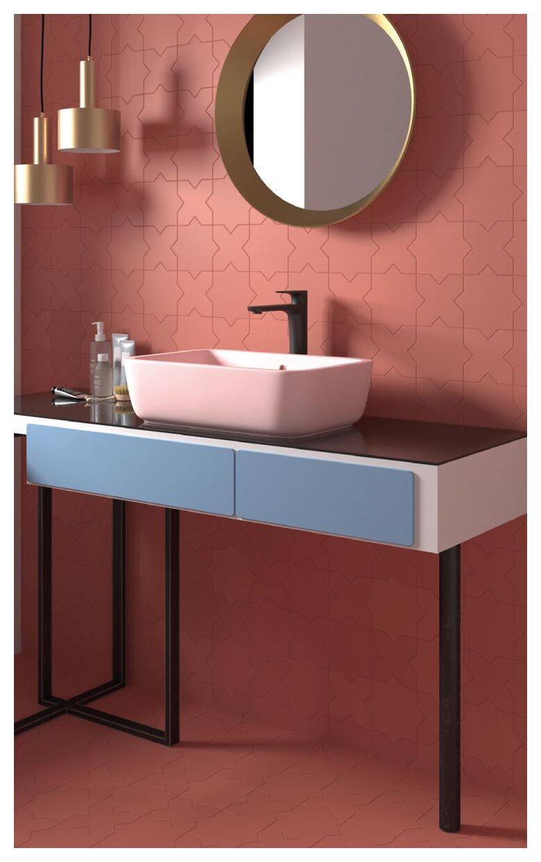 Maly gres Porto Star Warm Siena w ksztalcie gwiazdy w cieplym terakotowym kolorze matowym - zdjęcie nr: 4