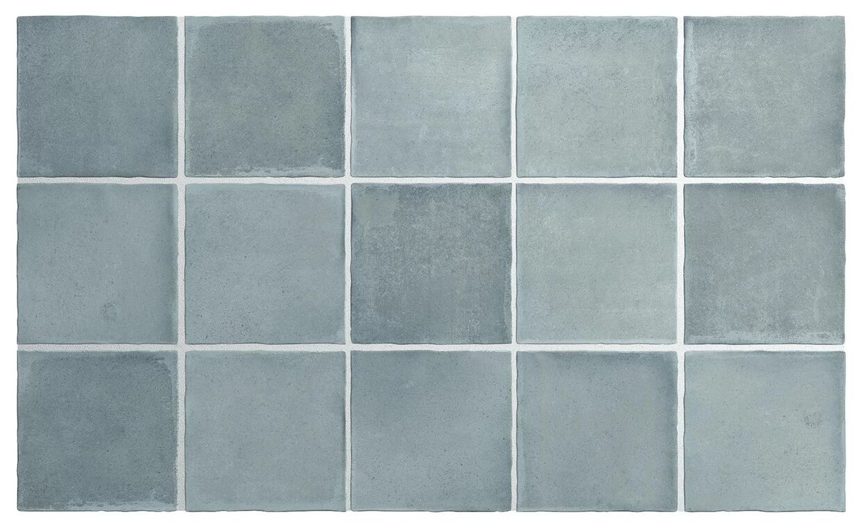 Matowy gres Argile SKY 10x10 cm w niebiesko-szarych tonacjach z subtelną fakturą